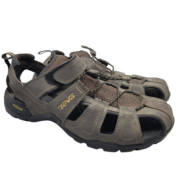 Teva Forebay Mens 12 Brown Fisherman Sport Hiking Sandals ShocPad 1001116